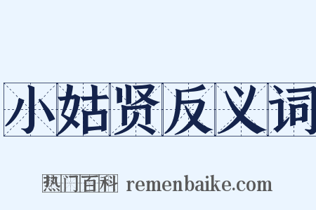 小姑贤反义词是什么意思的图片